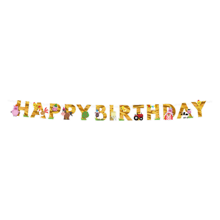 Chusta listowa Farmhouse Happy Birthday 2,5 m