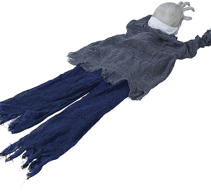 Halloweenowa dekoracja stołu Zombie ze światłem i dźwiękiem 1,4 m