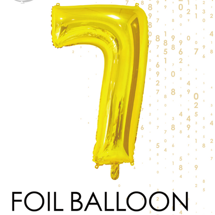Balon foliowy Figurka 7 Gold 66cm