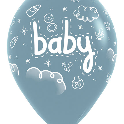 Balony Baby Pastel Dusk Blue 30cm 25szt
