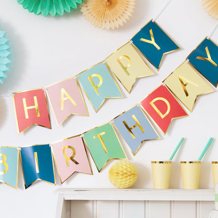 Kolorowy baner Happy Birthday 1,75 m