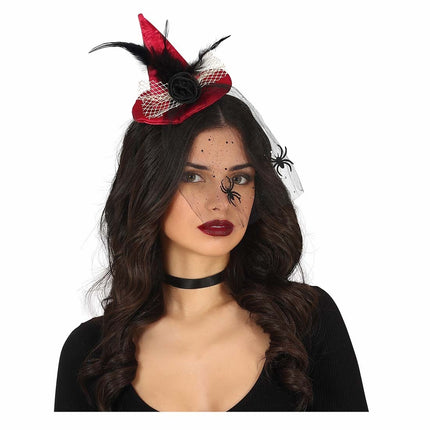 Czerwona opaska do włosów na Halloween Kapelusz czarownicy