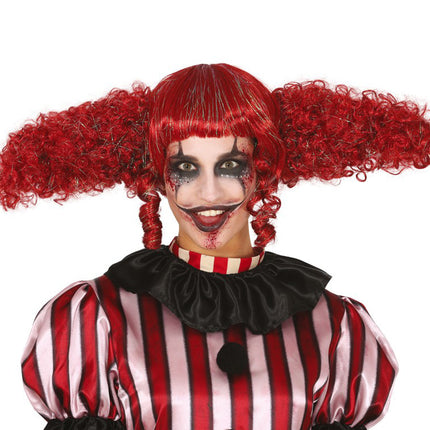 Peruka na Halloween Koki czerwone
