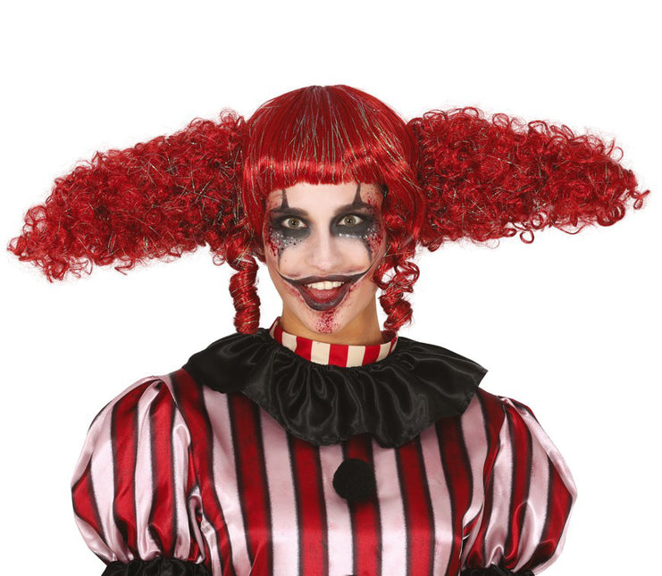 Peruka na Halloween Koki czerwone