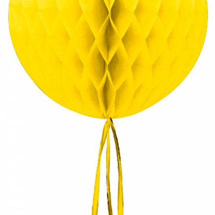 Kula w kształcie plastra miodu z żółtą grzywką 30 cm