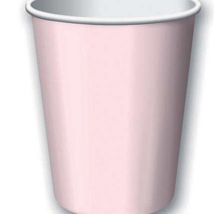 Kubki różowe pastelowe 256ml 8szt