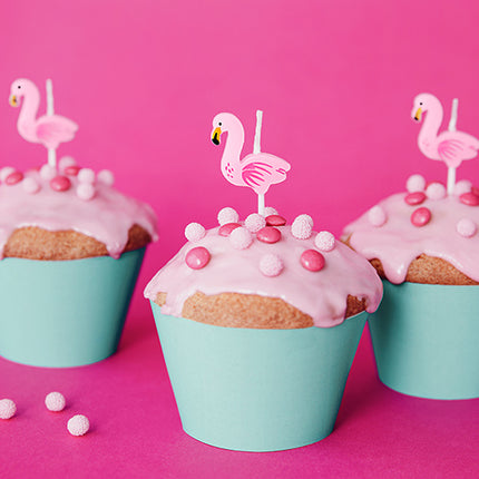 Świeczki Flamingo 3cm 5szt