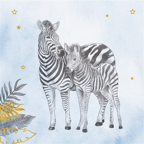 Serwetki urodzinowe Niebieskie Safari 25cm 20szt