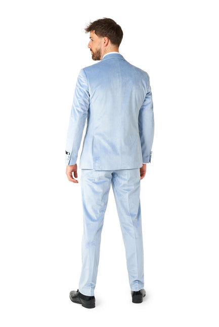 Jasnoniebieski aksamitny smoking męski <tc>OppoSuits</tc>