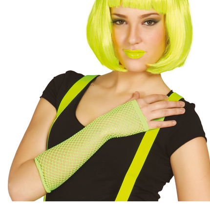 Rękawiczki Fishnet Neon Yellow 26cm