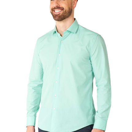 Miętowo-zielona koszula męska <tc>OppoSuits</tc>