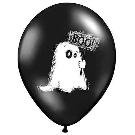 Balony na Halloween Boo! 30cm 6szt