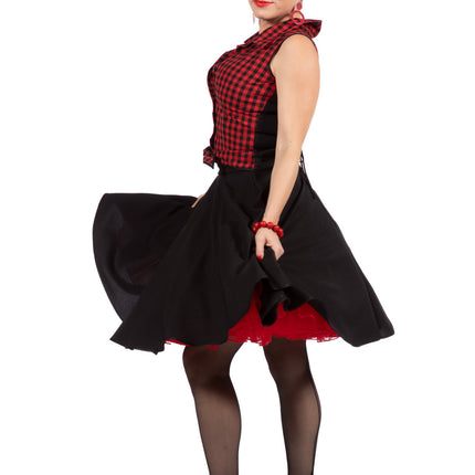 Rock N Roll 50S Dress Black Red Ladies