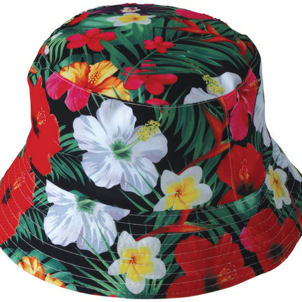 Hawaii Bucket Hat Flowers