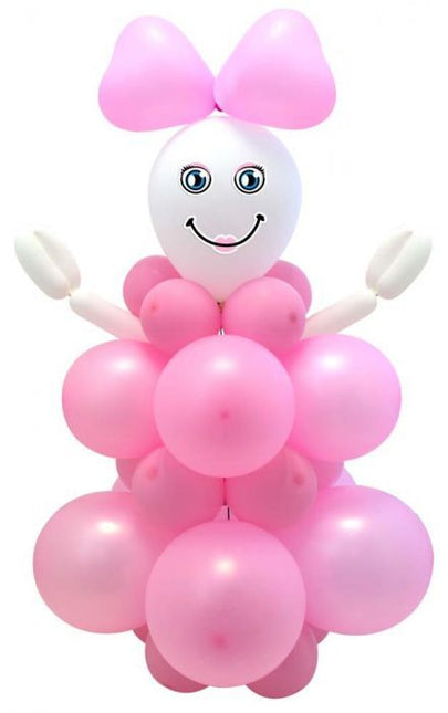 Zestaw balonów urodzinowych Dziewczynka 95 cm