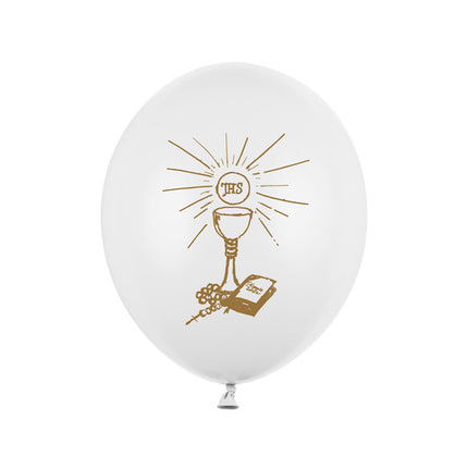 Balony komunijne 27cm 6szt