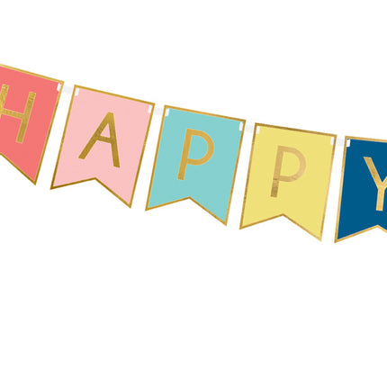 Kolorowy baner Happy Birthday 1,75 m