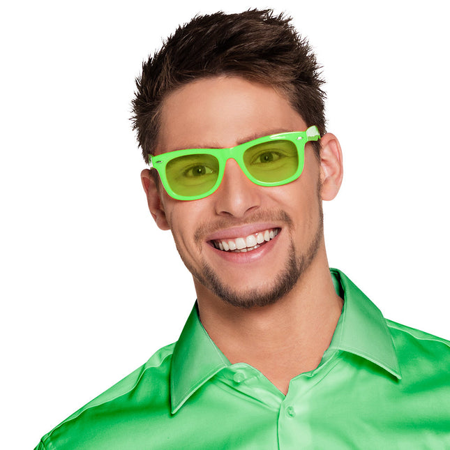 Neonowe zielone okulary imprezowe