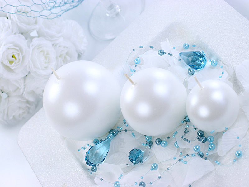 Świece Globe Pearl Metallic 8cm 6szt