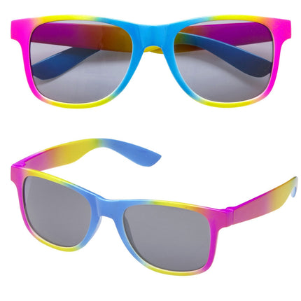 Żółte niebieskie różowe okulary