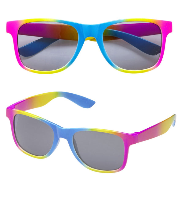 Żółte niebieskie różowe okulary