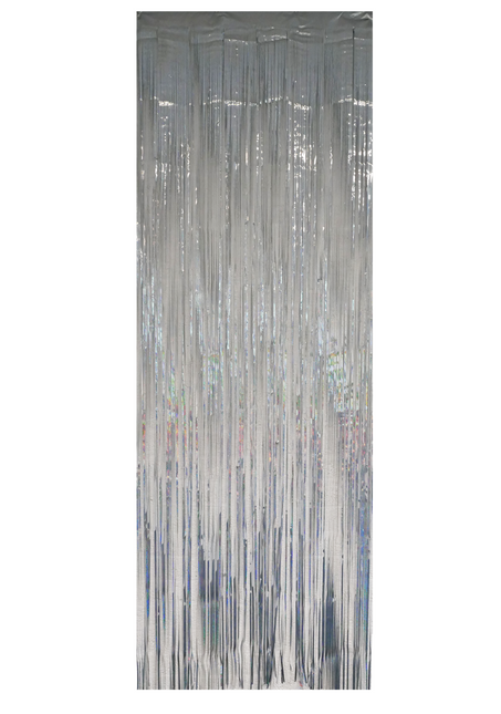 Srebrna kurtyna drzwiowa holograficzna 2,5 m