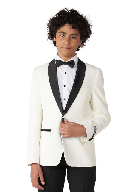 Nastolatek w białym smokingu <tc>OppoSuits</tc>