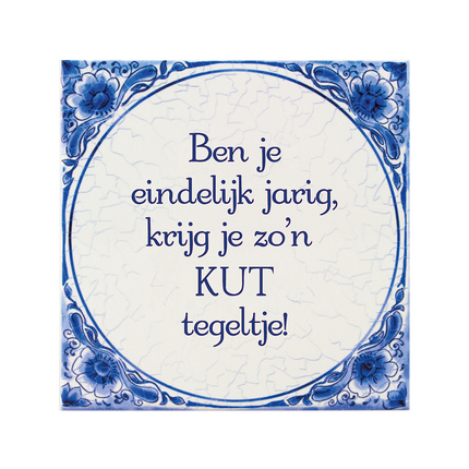 Delft Blue Tile Pussy Tile 14.5cm