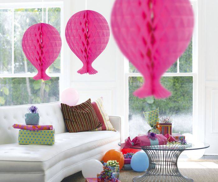 Balon plaster miodu fuksja 37 cm