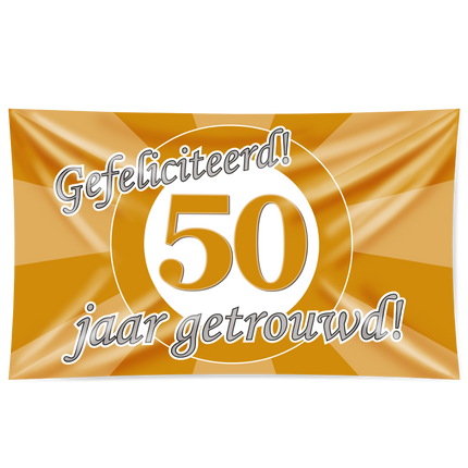Flaga fasady 50 lat małżeństwa 1,5 m