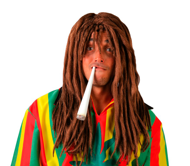 Peruka Rasta brązowa długa