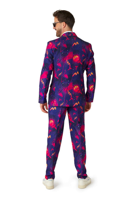 Ciemnoniebieski neonowy garnitur męski <tc>Suitmeister</tc>