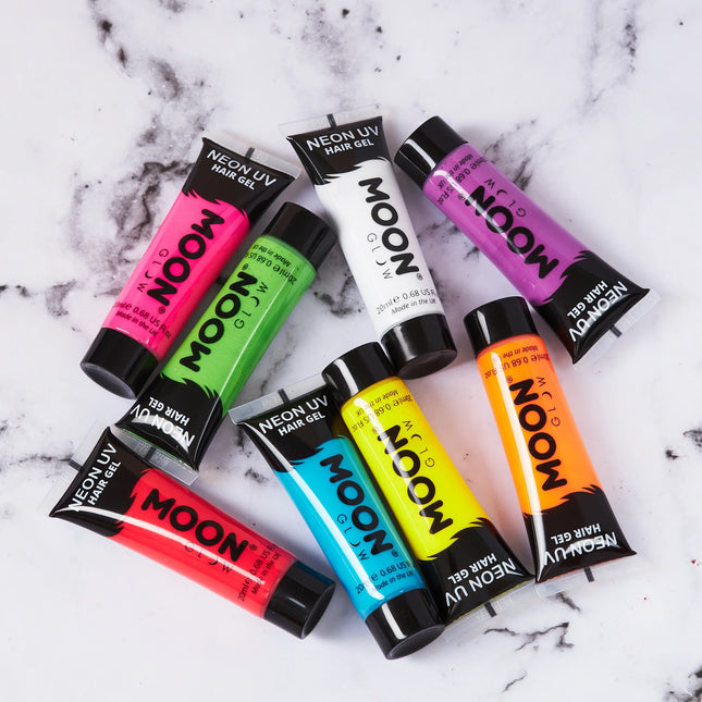 Moon Glow Neon UV żel do włosów biały 20ml