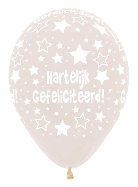 Balony Happy Birthday przezroczyste 30cm 25szt