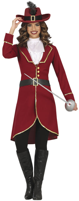 Kostium pirata Bordeaux Red Ladies