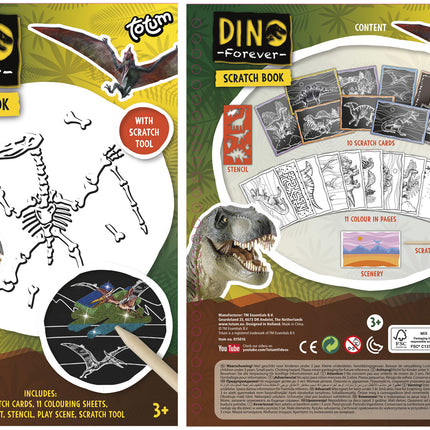 Książka z rysunkami dinozaurów