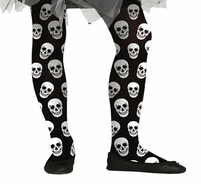 Dziecięce legginsy na Halloween z czaszką