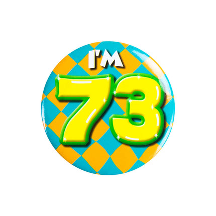 Jestem 73 Button 1 Year 5.5cm