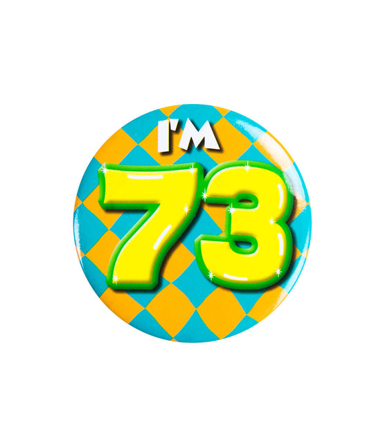 Jestem 73 Button 1 Year 5.5cm