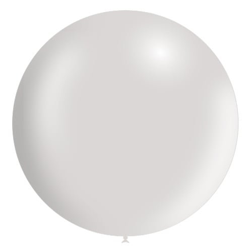 Jasnoszary gigantyczny balon XL metaliczny 91 cm