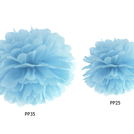 Pompon jasnoniebieski 35 cm