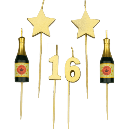 Świece 16 Years Champagne 17,5 cm