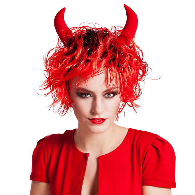 Peruka Halloween Curly Red