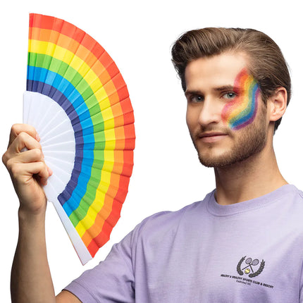 Wachlarz Rainbow Pride 23cm 6szt