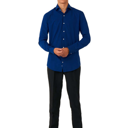 Ciemnoniebieska koszula chłopięca dla nastolatków <tc>OppoSuits</tc>