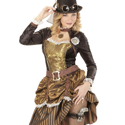 Steampunkowe okulary w kapeluszu