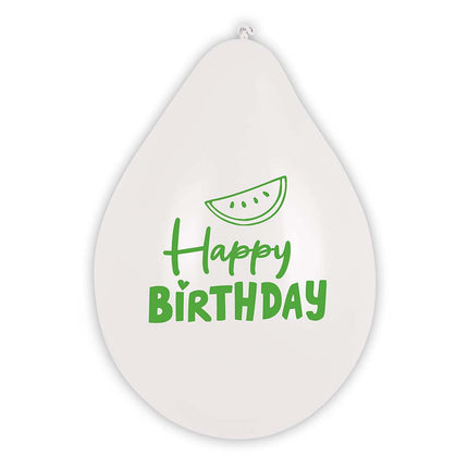 Balony Happy Birthday Owoce dwustronne 25cm 6szt