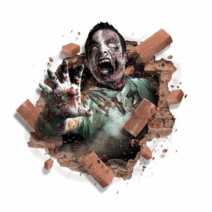 Naklejka ścienna Halloween Zombie 80 cm
