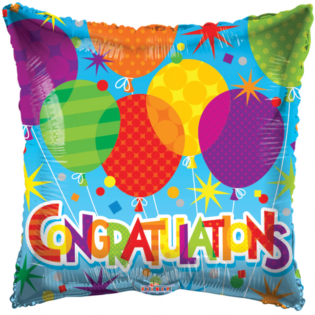 Balon helowy Kwadratowy Balon Gratulacyjny 45cm Pusty