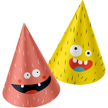 Papierowe czapki na imprezę z potworami 6 szt